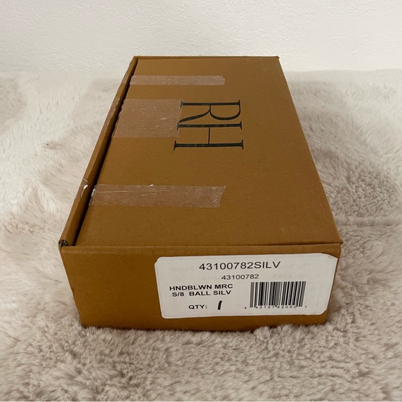 RH Handblown Mercury Glass Holiday Ornaments -Silver Balls (set of 8) - Picture 10 of 10